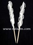 TS09022 100MM WHITE PAPER SPECIAL FRILL PICK