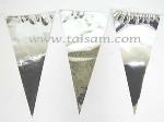 TS37035SIL 6x12" SIL. TRIANGLE FLAG BANNER (4M)